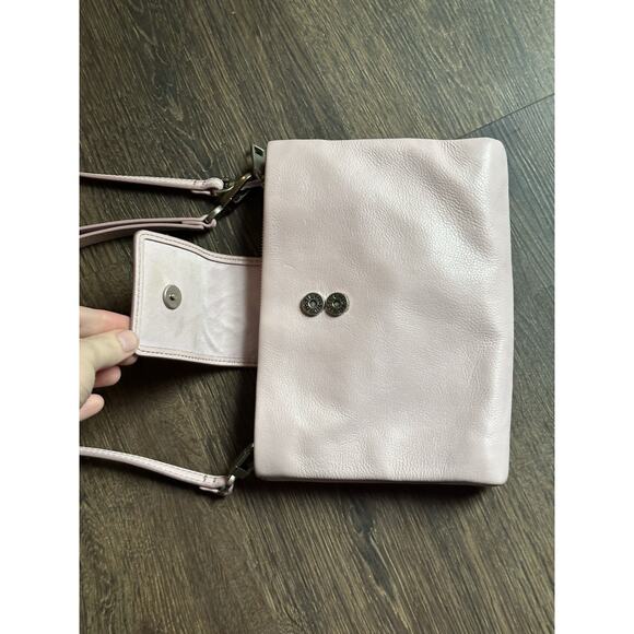 FOSSIL CARLY ZB7560 Convertible Crossbody Pink Leather MINI Bag Clutch Wristlet - Picture 3 of 16